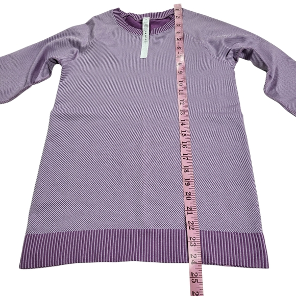 Lululemon Rest Less PulloverDiagonal Rib Wisteria Purple / Lavender Dew - Picture 7 of 14